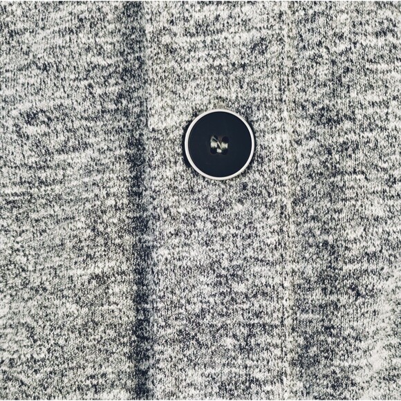 VTG Cardigan Size XL Long Sleeve Button Shawl Collar Pockets Grey Soft Cozy - Picture 5 of 11